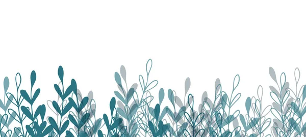 Квітковий веб-банер з витягнутими кольоровими екзотичними листям. Дизайн концепції природи. Сучасні квіткові композиції з літніми гілками. Векторні ілюстрації на тему екології, навколишнього середовища. Копіювати простір — стоковий вектор