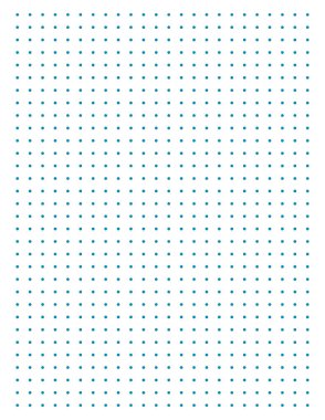 Grafik kağıdı. Yazdırılabilir noktalı şebeke kağıdı beyaz arkaplanda. Okul, defter, günlük, notlar, baskılar için noktalı geometrik soyut, şeffaf çizimler. Gerçekçi boş kağıt boyutu Harf