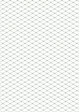 Grafik kağıdı. Renk çizgileri olan basılabilir izometrik renk ızgara kağıdı. Okul için geometrik arkaplan, dokular, defter, günlük, notlar, baskı, kitaplar. Gerçekçi kağıdın boş boyutu A4