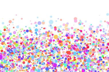 Açık renkli arka plan, daireli renkli vektör dokusu. Sıçrama efekti pankartı. Bulanık yağmur damlaları içeren parlak gümüş nokta çizimi. Web sayfası, afiş, poster, kart deseni