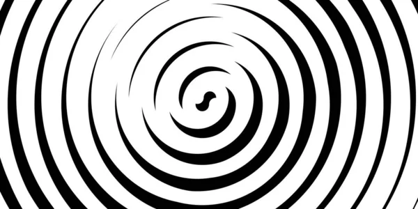 Rode hipnótico espiral preto e branco. Fundo abstrato monocromático. Design de modelo para banner, website, template, folheto, brochura, cartaz —  Vetores de Stock