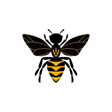 Çizgi film arısı maskotu. Küçük bir arı uçar. Eşek arısı koleksiyonu. Vektör karakterler. Ensest ikonu. Davetiye için şablon tasarımı, kartlar. Doodle tarzı