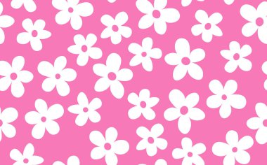 Çiçeksiz, el çizimi renkli çiçekler. Tatlı yaz geçmişi. Modern çiçek kompozisyonları. Duvar kağıdı, poster, kart, kumaş ve tekstil için moda vektör stoku çizimi