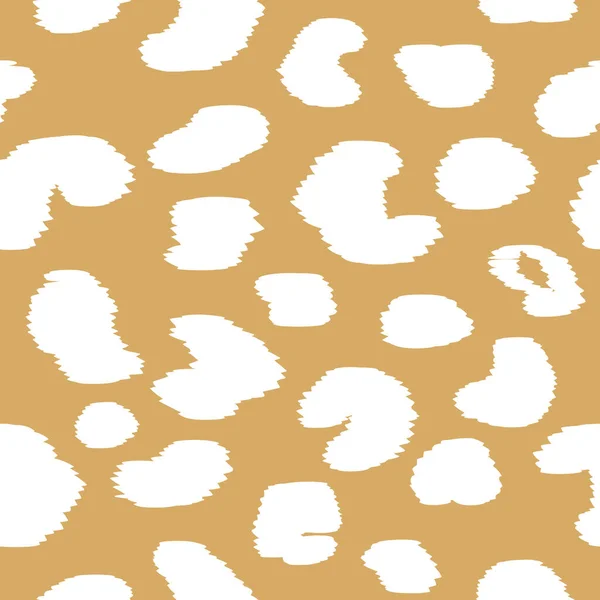 Абстрактный современный леопардовый бесшовный рисунок. Животные модного происхождения. Бежевый и белый векторный инвентарь для печати, открытки, открытки, ткани, текстиля. Современный орнамент стилизованной кожи — стоковый вектор