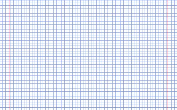 グラフ用紙だ。色水平線と印刷可能な正方形のグリッド紙。学校、テクスチャ、ノートブック、日記の幾何学的背景。現実的な裏地紙のブランクサイズの反転A5 — ストックベクタ