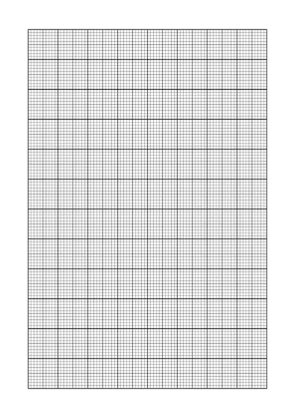 Diagrammpapier. Bedruckbares Millimeter-Gitterpapier mit farbigen Linien. Geometrisches Muster für die Schule, technische Linienvermessung. Realistisches liniertes Papier Rohgröße A4 — Stockvektor