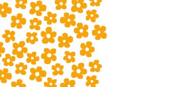 Mutlu yıllar, bayramlar, kutlama ve davetiye kartı. Beyaz arka planda renkli çiçekli renkli bir pankart. Düzen şablonu. Yaz dallı modern çiçek kompozisyonları