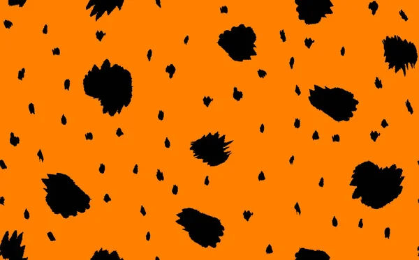 Padrão sem costura de leopardo moderno abstrato. Animais de fundo na moda. Ilustração de estoque de vetor decorativo laranja e preto para impressão, cartão, cartão postal, tecido, têxtil. Ornamento moderno de pele estilizada — Vetor de Stock