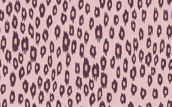 Patrón moderno sin costuras de leopardo abstracto. Animales de fondo de moda. Ilustración de stock decorativa de vector beige y marrón para impresión, tarjeta, postal, tela, textil. Adorno moderno de piel estilizada — Vector de stock