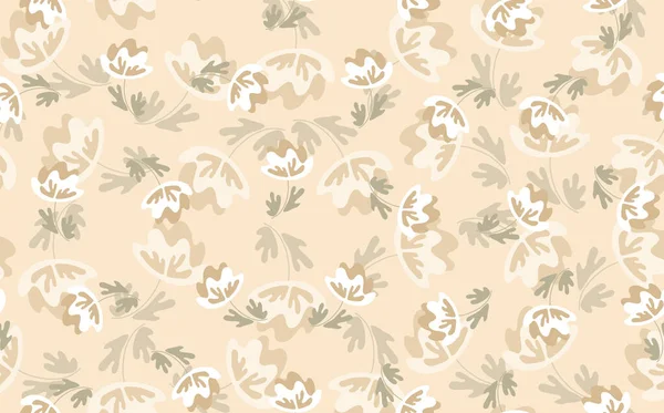 Motif floral sans couture basé sur des ornements d'art populaire traditionnel. Fleurs colorées sur fond clair. Style scandinave. Suède style nordique. Illustration vectorielle. Modèle minimaliste simple — Image vectorielle