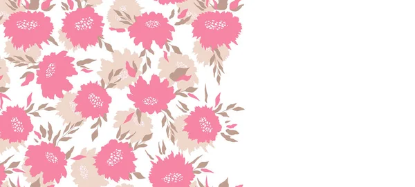 Feliz aniversário, feriado, saudação celebração e cartão de convite. Banner floral colorido com flores de cor no fundo claro. Modelo de layout. Composições florais modernas com ramos de verão — Vetor de Stock