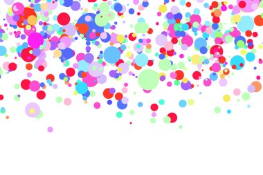 Açık renkli arka plan, daireli renkli vektör dokusu. Sıçrama efekti pankartı. Bulanık yağmur damlaları içeren parlak gümüş nokta çizimi. Web sayfası, afiş, poster, kart deseni