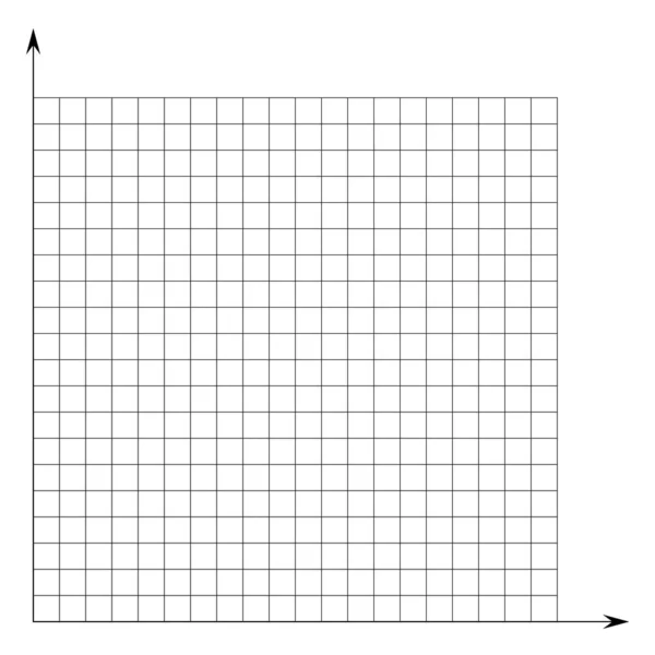 Papel de grelha. Gráfico matemático. Sistema de coordenadas cartesiano com eixo x, eixo y. Fundo quadrado com linhas de cor. Padrão geométrico para a escola, educação. Forrado em branco sobre fundo transparente — Vetor de Stock