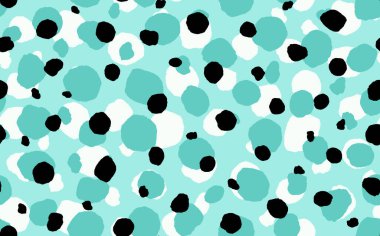 Soyut modern leopar pürüzsüz desen. Hayvanlar modaya uygun arka plan. Baskı, kart, kartpostal, kumaş ve tekstil için mavi ve siyah dekoratif vektör çizimi. Modern stilize cilt süsü