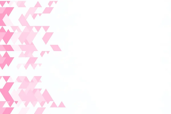 Polygonale rosa Mosaik Hintergrund. Abstrakte Darstellung des Low-Poly-Vektors. Dreieckiges Muster, Kopierraum. Vorlage geometrisches Businessdesign mit Dreieck für Poster, Banner, Karte, Flyer — Stockvektor