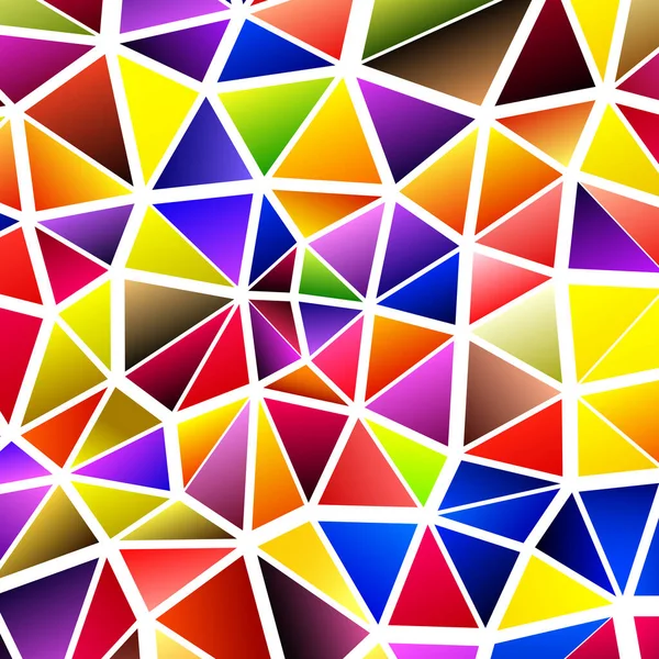 Polygonaler Regenbogenmosaik Hintergrund. Abstrakte Darstellung des Low-Poly-Vektors. Dreieckiges Muster im Halbtonstil. Vorlage geometrisches Businessdesign mit Dreieck für Poster, Banner, Karte, Flyer — Stockvektor