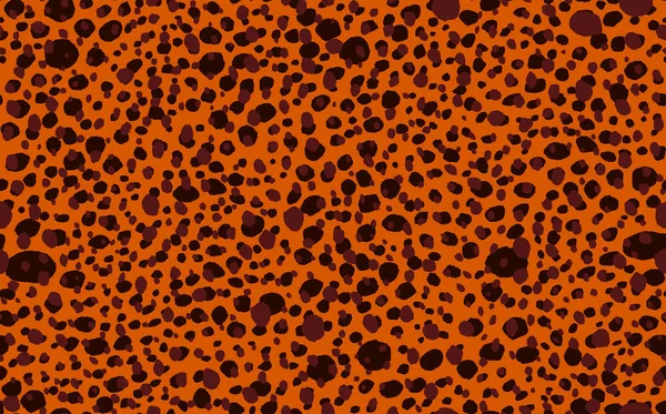 Padrão sem costura de leopardo moderno abstrato. Animais de fundo na moda. Ilustração de estoque vetorial decorativo preto e marrom para impressão, cartão, cartão postal, tecido, têxtil. Ornamento moderno de pele estilizada — Vetor de Stock