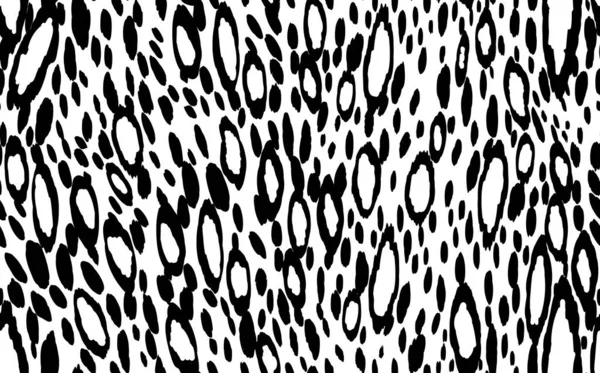 Abstraktes modernes Leopardenmuster. Tiere trendy Hintergrund. Weiße und schwarze dekorative Vektorstockillustration für Druck, Karte, Postkarte, Stoff, Textil. Modernes Ornament stilisierter Haut — Stockvektor