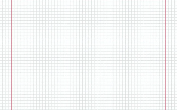 Diagrammpapier. Bedruckbares quadratisches Gitterpapier mit horizontalen farbigen Linien. Geometrischer Hintergrund für die Schule, Texturen, Notizbuch, Tagebuch. Realistisch liniertes Papier Rohformat Umkehrung A5 — Stockvektor