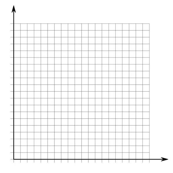 Papel de grelha. Gráfico matemático. Sistema de coordenadas cartesiano com eixo x, eixo y. Fundo quadrado com linhas de cor. Padrão geométrico para a escola, educação. Forrado em branco sobre fundo transparente — Vetor de Stock