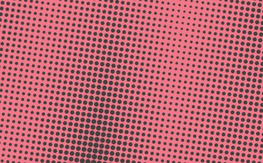 Pop Art yaratıcı konsept renkli çizgi roman dergisi kapağı. Puantiyeli pembe ve gri arkaplan. Çizgi film yarım ton retro modeli. Poster, kart, satış afişi, boş baloncuk için soyut tasarım