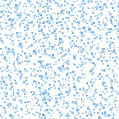 Soyut el boğma polka noktaları arka plan. Mavi daireli, beyaz, pürüzsüz desen. Davetiye, poster, kart, el ilanı, afiş, tekstil, kumaş için şablon tasarımı