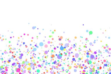 Açık renkli arka plan, daireli renkli vektör dokusu. Sıçrama efekti pankartı. Bulanık yağmur damlaları içeren parlak gümüş nokta çizimi. Web sayfası, afiş, poster, kart deseni