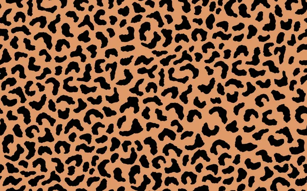 Abstraktes modernes Leopardenmuster. Tiere trendy Hintergrund. Beige und schwarz dekorative Vektorstockillustration für Druck, Karte, Postkarte, Stoff, Textil. Modernes Ornament stilisierter Haut — Stockvektor