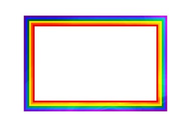 Bayrak LGBT simgesi, kare kare kare. Şablon tasarımı, vektör çizimi. Aşk kazanır. Gökkuşağı renklerinde LGBT sembolü. Eşcinsel gurur koleksiyonu. Boşluğu kopyala