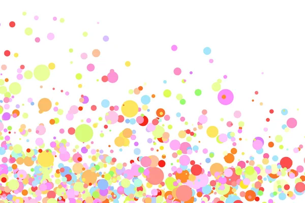 Licht multicolor achtergrond, kleurrijke vector textuur met cirkels. Splash effect banner. Glitter gestippelde abstracte illustratie met wazige druppels regen. Patroon voor webpagina, banner. Kopieerruimte — Stockvector