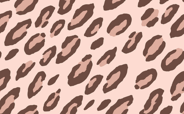 Abstract modern leopard seamless pattern. Animals trendy background. Beige and brown decorative vector stock illustration for print, card, postcard, fabric, textile. Modern ornament of stylized skin