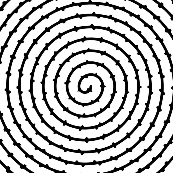 Вихор гіпнотичний чорно-білий спіраль. Монохромний абстрактний фон. Векторна плоска геометрична ілюстрація. Дизайн шаблону банера, веб-сайту, шаблону, листівки, брошури, плаката — стоковий вектор