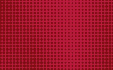 Pop Art yaratıcı konsept renkli çizgi roman dergisi kapağı. Puantiyeli kırmızı arka plan. Çizgi film yarım ton retro modeli. Poster, kart, pankart, boş baloncuk için soyut noktalı tasarım