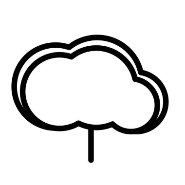 Siyah ve beyaz şablon ağaç simgesi. Beyaz arkaplanda vektör sembolü işareti izole edildi. Ağaçlar düz çizgi simgeleri. Bitkiler, manzara tasarımı. İş fikri kavramı