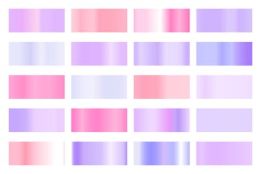 Parlak renkli hologramı olan metalik gradyan koleksiyonu. Holografik folyo dokusu, altın gül, mavi ve altın oyma. Çerçeve, kurdele, sınır, diğer tasarım için vektör ayarlandı