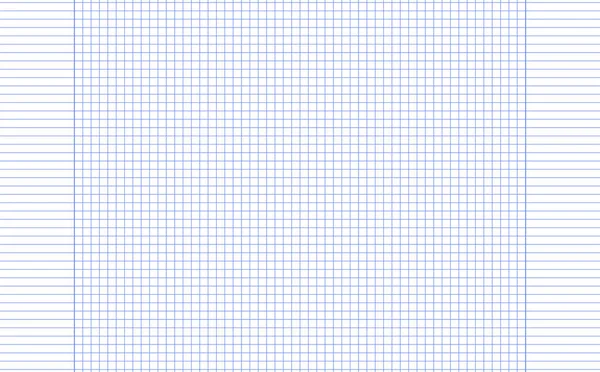 Графічний папір. Друк квадратної сітки паперу з кольоровими горизонтальними лініями. Геометричний фон для школи, текстури, блокнот, щоденник. Реалістичний підкладковий папір порожній розмір реверс A5 — стоковий вектор