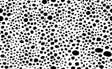 Soyut modern leopar pürüzsüz desen. Hayvanlar modaya uygun arka plan. Baskı, kart, kartpostal, kumaş ve tekstil için siyah beyaz vektör stok çizimi. Modern stilize cilt süsü