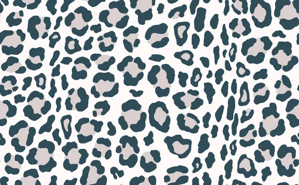 Padrão sem costura de leopardo moderno abstrato. Animais de fundo na moda. Ilustração de estoque de vetor decorativo branco e verde para impressão, cartão, cartão postal, tecido, têxtil. Ornamento moderno de pele estilizada — Vetor de Stock