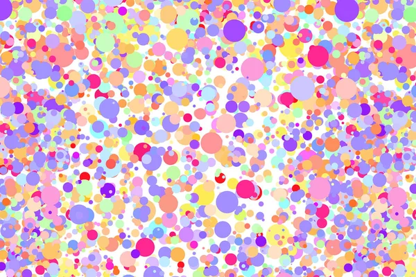 Fond multicolore clair, texture vectorielle colorée avec des cercles. Bannière effet éclaboussure. Illustration abstraite parsemée de paillettes avec des gouttes de pluie floues. Modèle pour page web, bannière. Espace de copie — Image vectorielle