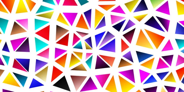 Polygonaler Regenbogenmosaik Hintergrund. Abstrakte Darstellung des Low-Poly-Vektors. Dreieckiges Muster im Halbtonstil. Vorlage geometrisches Businessdesign mit Dreieck für Poster, Banner, Karte, Flyer — Stockvektor