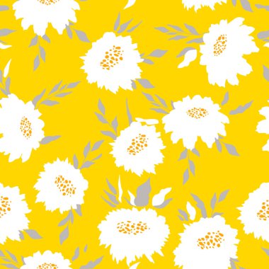 Çiçeksiz, el çizimi gül rengi. Çiçekler ve yapraklarla dolu şirin bir yaz geçmişi var. Modern çiçek kompozisyonları. Duvar kağıdı, poster, kart, kumaş ve tekstil için moda vektör stoku çizimi