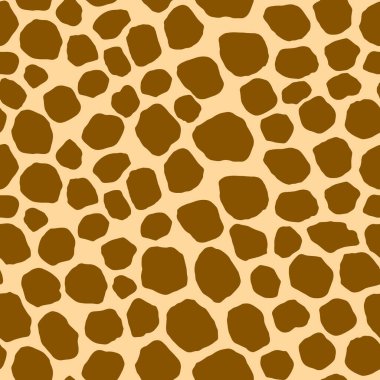 Soyut modern zürafa kusursuz desen. Hayvanlar modaya uygun arka plan. Baskı, kart, kartpostal, kumaş ve tekstil için renkli dekoratif vektör çizimi. Modern stilize cilt süsü