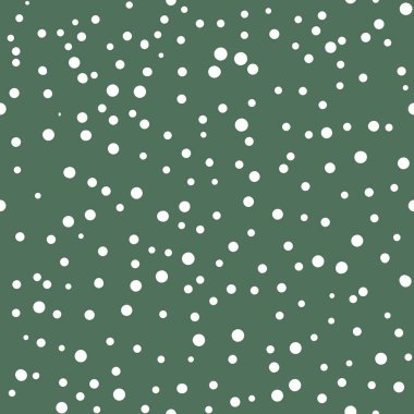 Soyut el boğma polka noktaları arka plan. Beyaz daireli yeşil noktalı, pürüzsüz desen. Davetiye, poster, kart, el ilanı, tekstil, kumaş için şablon tasarımı