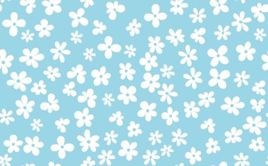 Çiçeksiz, el çizimi renkli çiçekler. Tatlı yaz geçmişi. Modern çiçek kompozisyonları. Duvar kağıdı, poster, kart, kumaş ve tekstil için moda vektör stoku çizimi