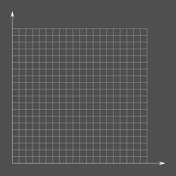 Gitterpapier. Mathematische Grafik. Kartesisches Koordinatensystem mit x-Achse, y-Achse. Quadratischer Hintergrund mit Farblinien. Geometrisches Muster für Schule, Bildung. Gefüttert blank auf transparentem Hintergrund — Stockvektor