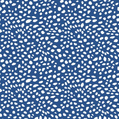 Soyut modern leopar pürüzsüz desen. Hayvanlar modaya uygun arka plan. Baskı, kart, kartpostal, kumaş ve tekstil için beyaz ve mavi vektör stok çizimi. Modern stilize cilt süsü