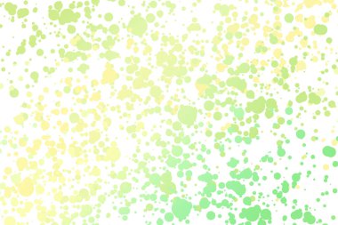 Açık renkli arka plan, daireli renkli vektör dokusu. Sıçrama efekti pankartı. Bulanık yağmur damlaları ile noktalı soyut çizimler. Web sayfası, afiş, poster, kart deseni