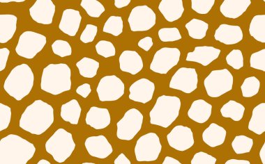 Soyut modern zürafa kusursuz desen. Hayvanlar modaya uygun arka plan. Baskı, kart, kartpostal, kumaş ve tekstil için renkli dekoratif vektör çizimi. Modern stilize cilt süsü