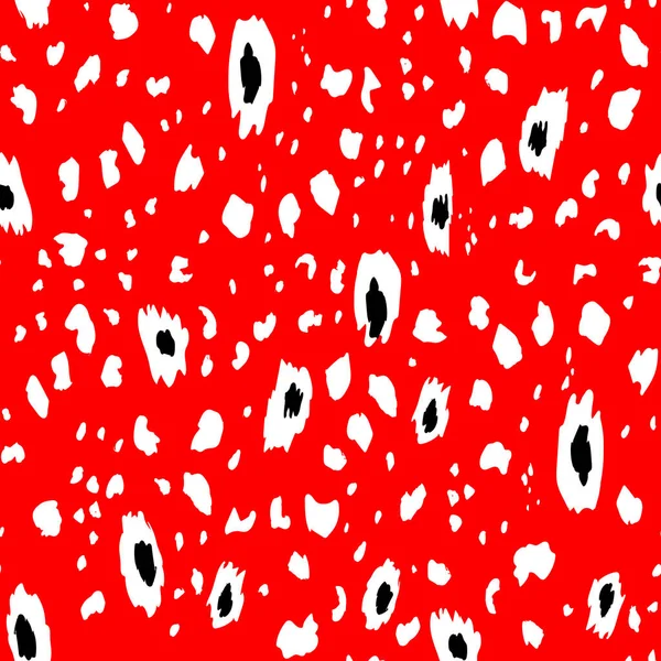Padrão sem costura de leopardo moderno abstrato. Animais de fundo na moda. Ilustração de estoque vetorial decorativo vermelho e preto para impressão, cartão, cartão postal, tecido, têxtil. Ornamento moderno de pele estilizada —  Vetores de Stock