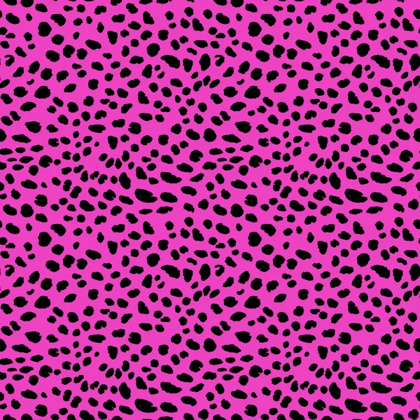 Abstraktes modernes Leopardenmuster. Tiere trendy Hintergrund. Pinkfarbene und schwarze dekorative Vektorstockillustration für Druck, Karte, Postkarte, Stoff, Textil. Modernes Ornament stilisierter Haut — Stockvektor